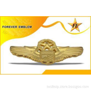 Custom Military Badges For Air Force / Hat Pin , Emblem 24k